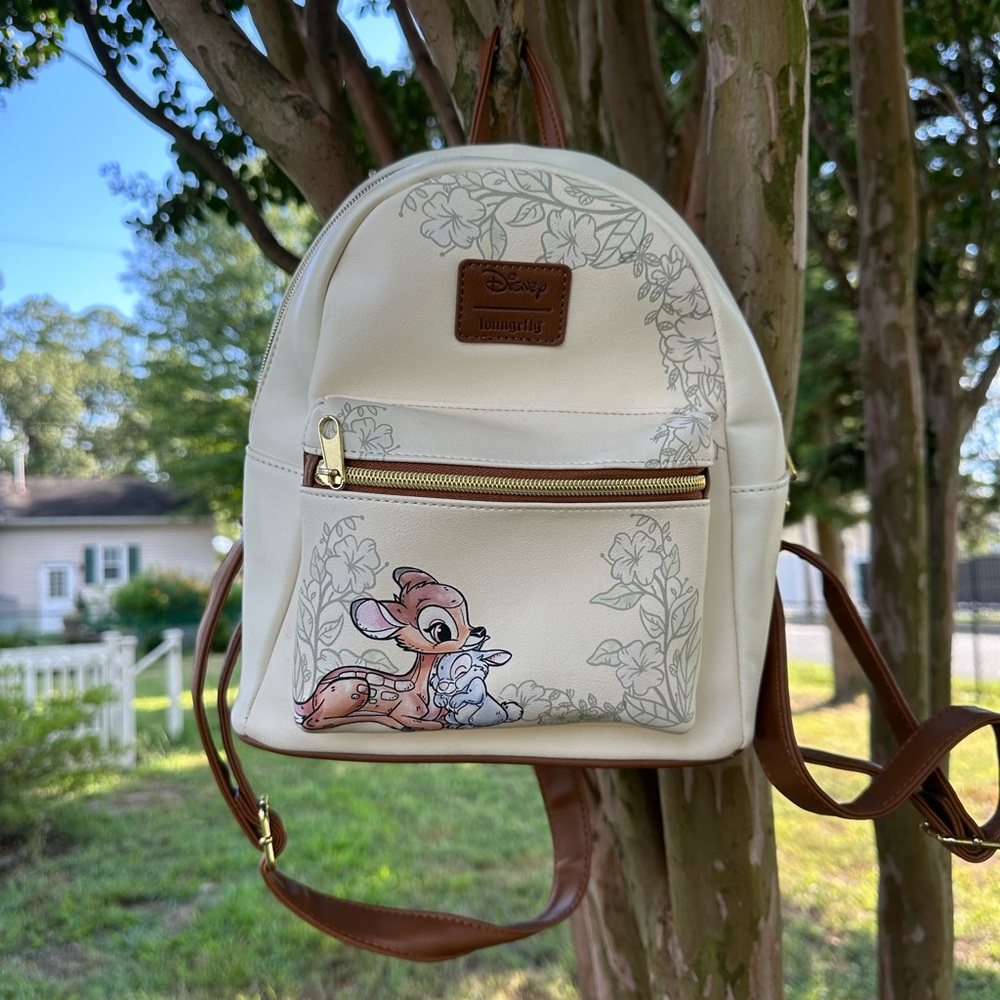 Loungefly Disney Bambi Watercolor Sketch Mini Backpack NWOT